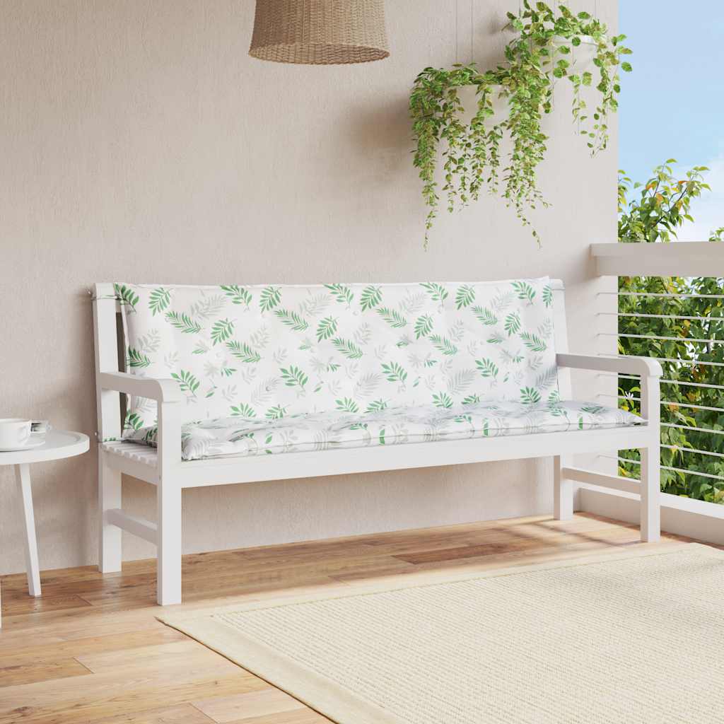 Suoliuko pagalvėlės, 2vnt., 150x50x7cm, audinys, su lapais
