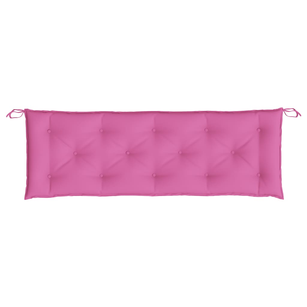 Bench cushions, 2 pcs, pink, 150x50x7cm, fabric