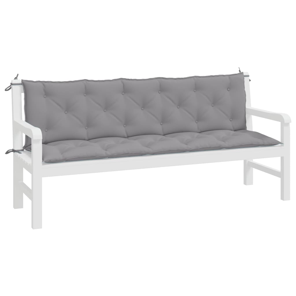 bench cushions, 2 pcs., grey, Oxford fabric