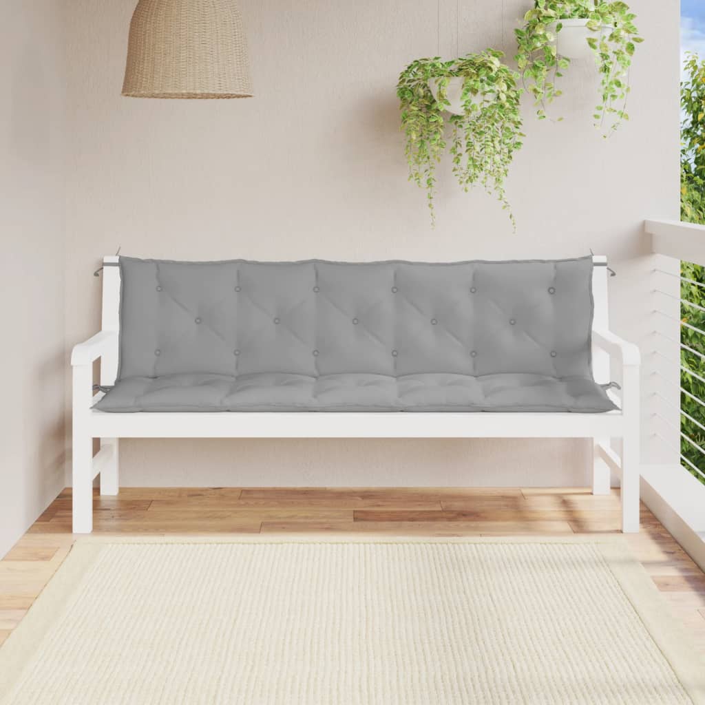 bench cushions, 2 pcs., grey, Oxford fabric
