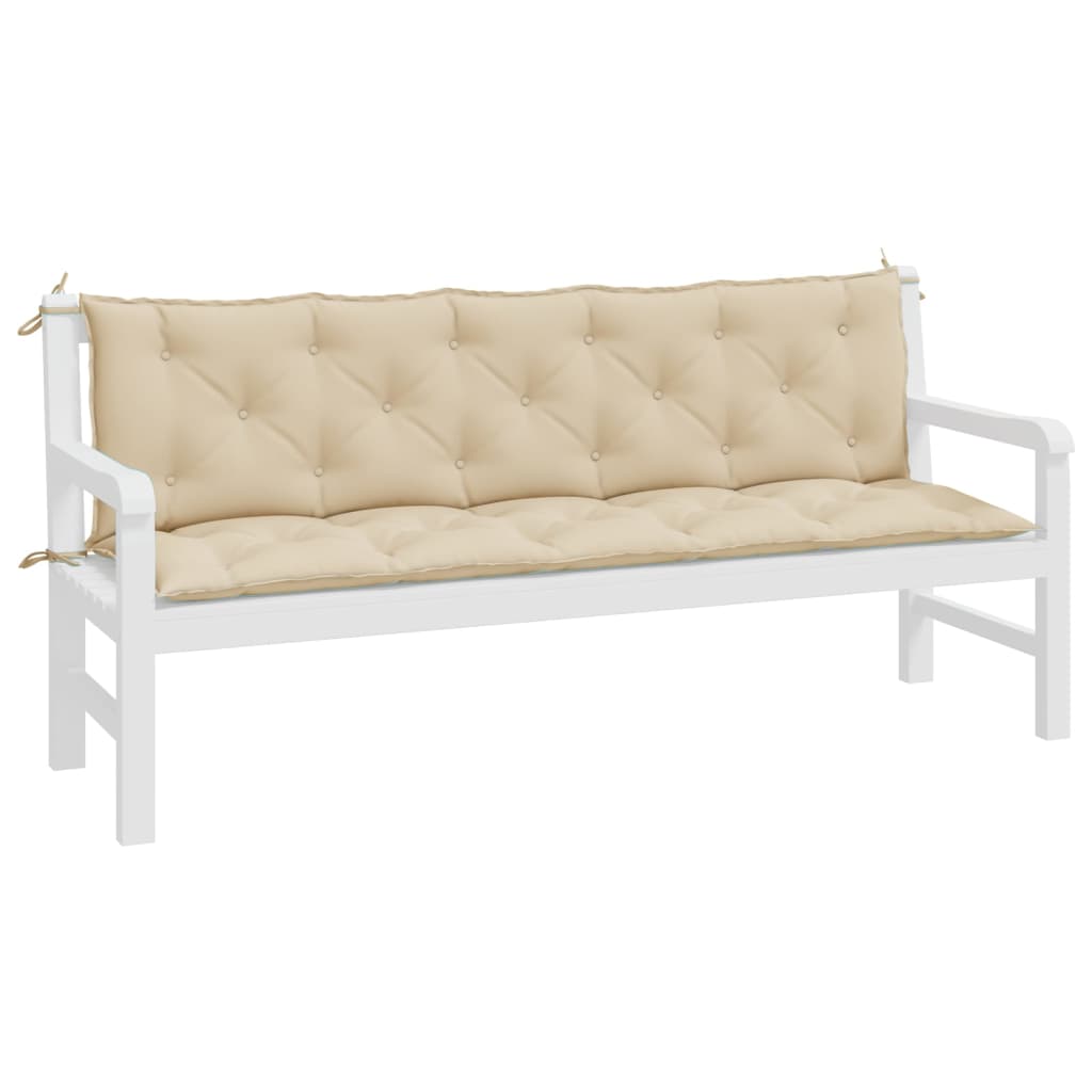 bench cushions, 2 pcs., beige, oxford fabric