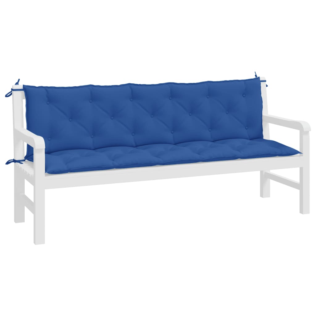 bench cushions, 2 pcs, blue, oxford fabric