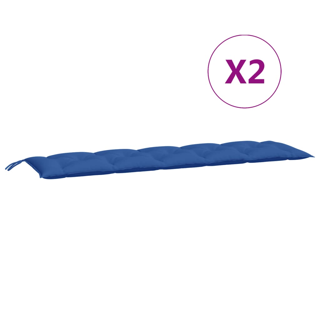 bench cushions, 2 pcs, blue, oxford fabric