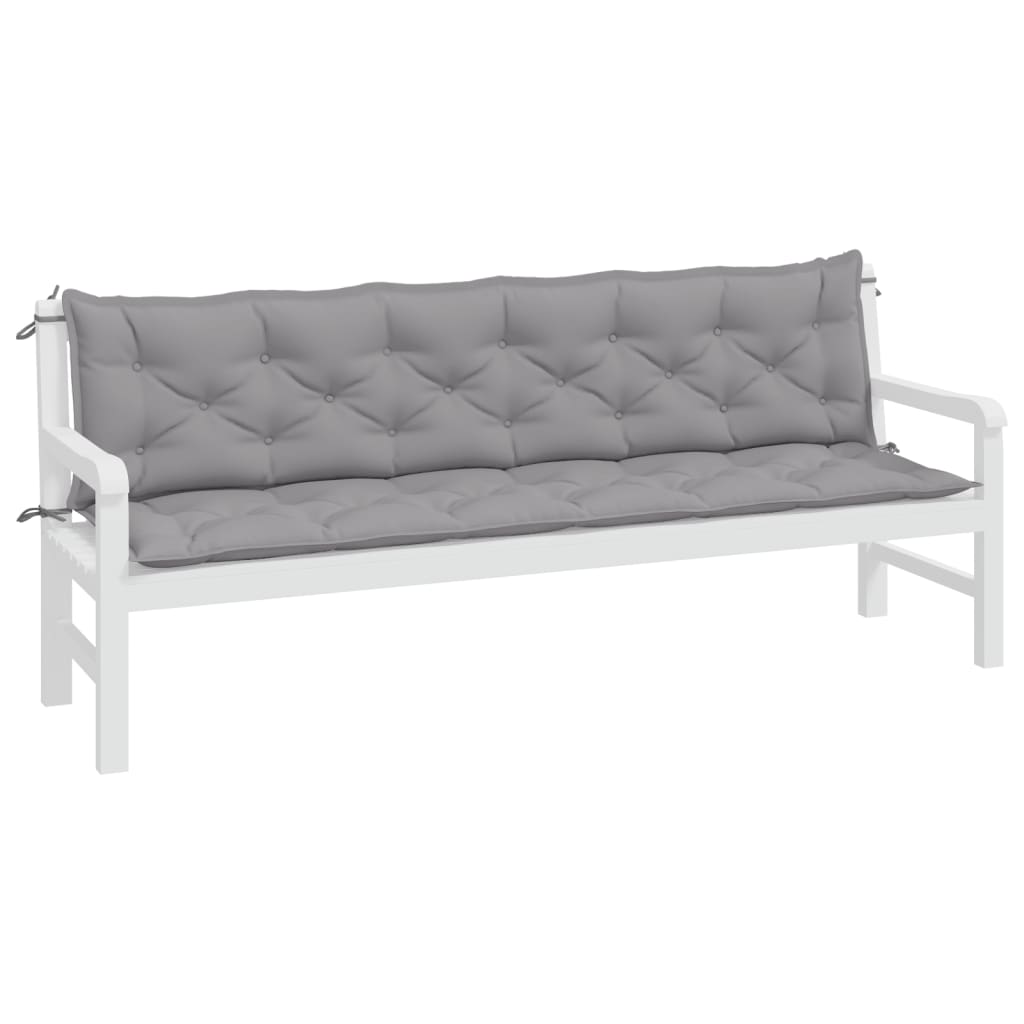 bench cushions, 2 pcs., grey, Oxford fabric