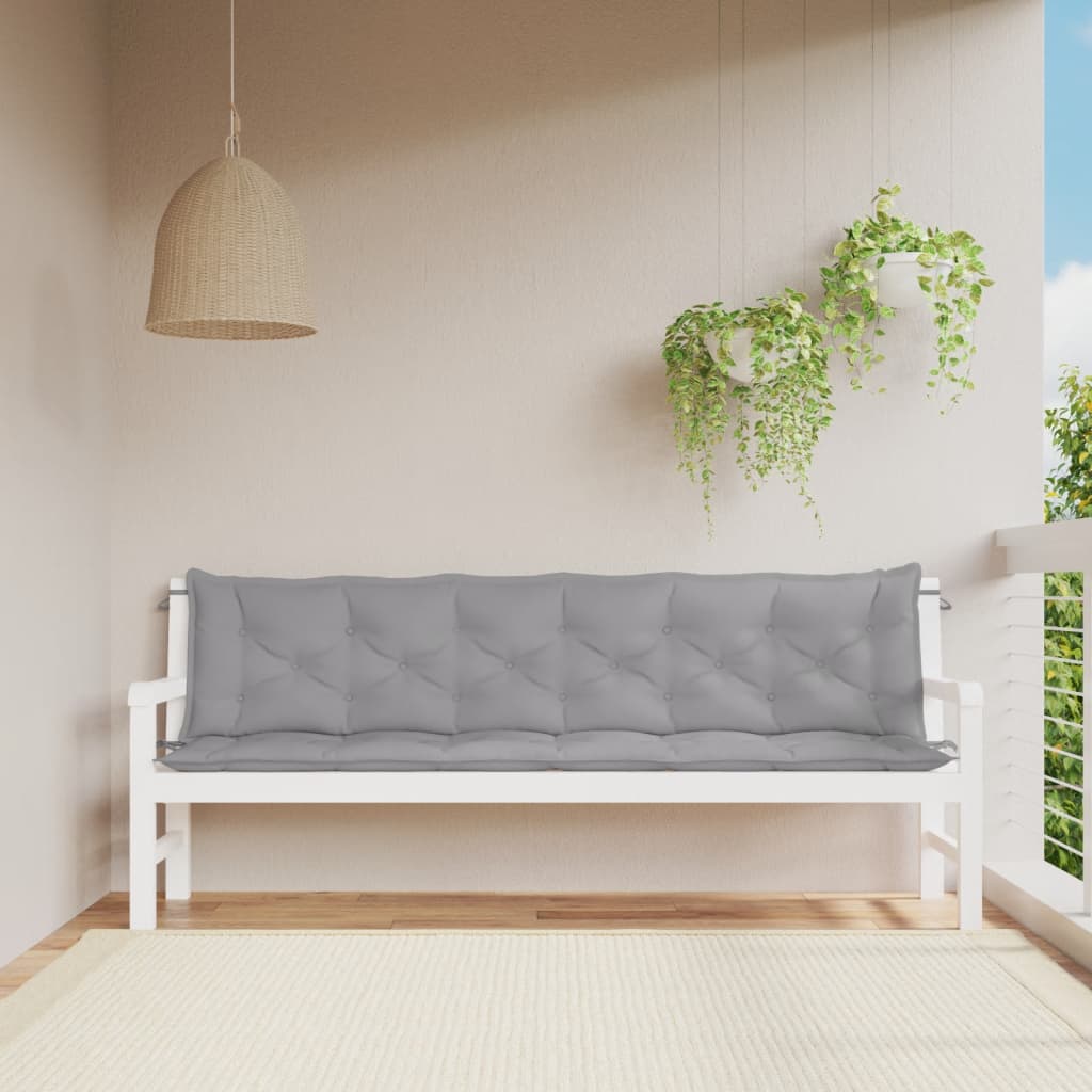 bench cushions, 2 pcs., grey, Oxford fabric