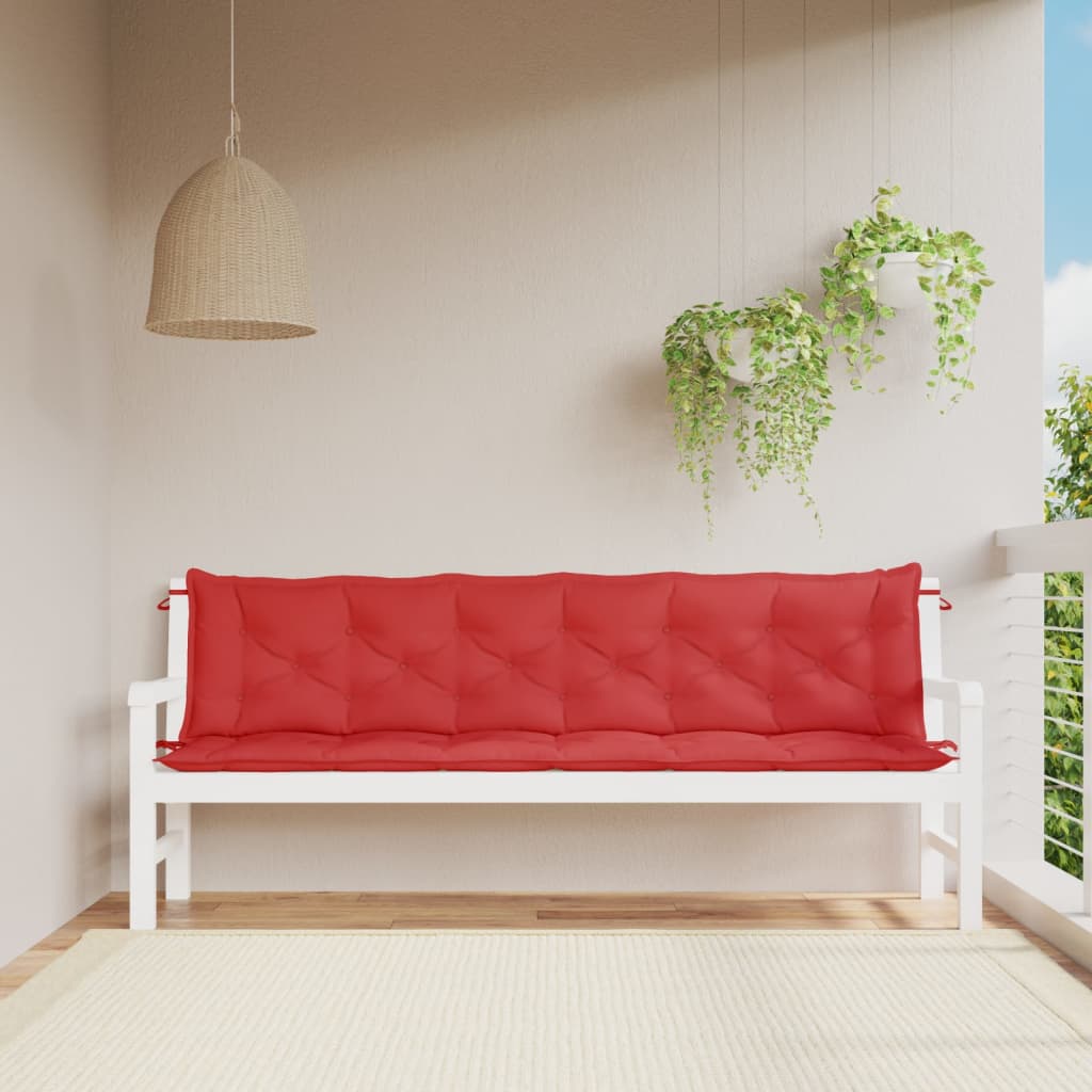 bench cushions, 2 pcs, red, Oxford fabric