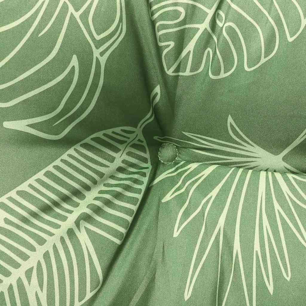 Bench cushions, 2 pcs., 200x50x7cm, fabric, with leaves