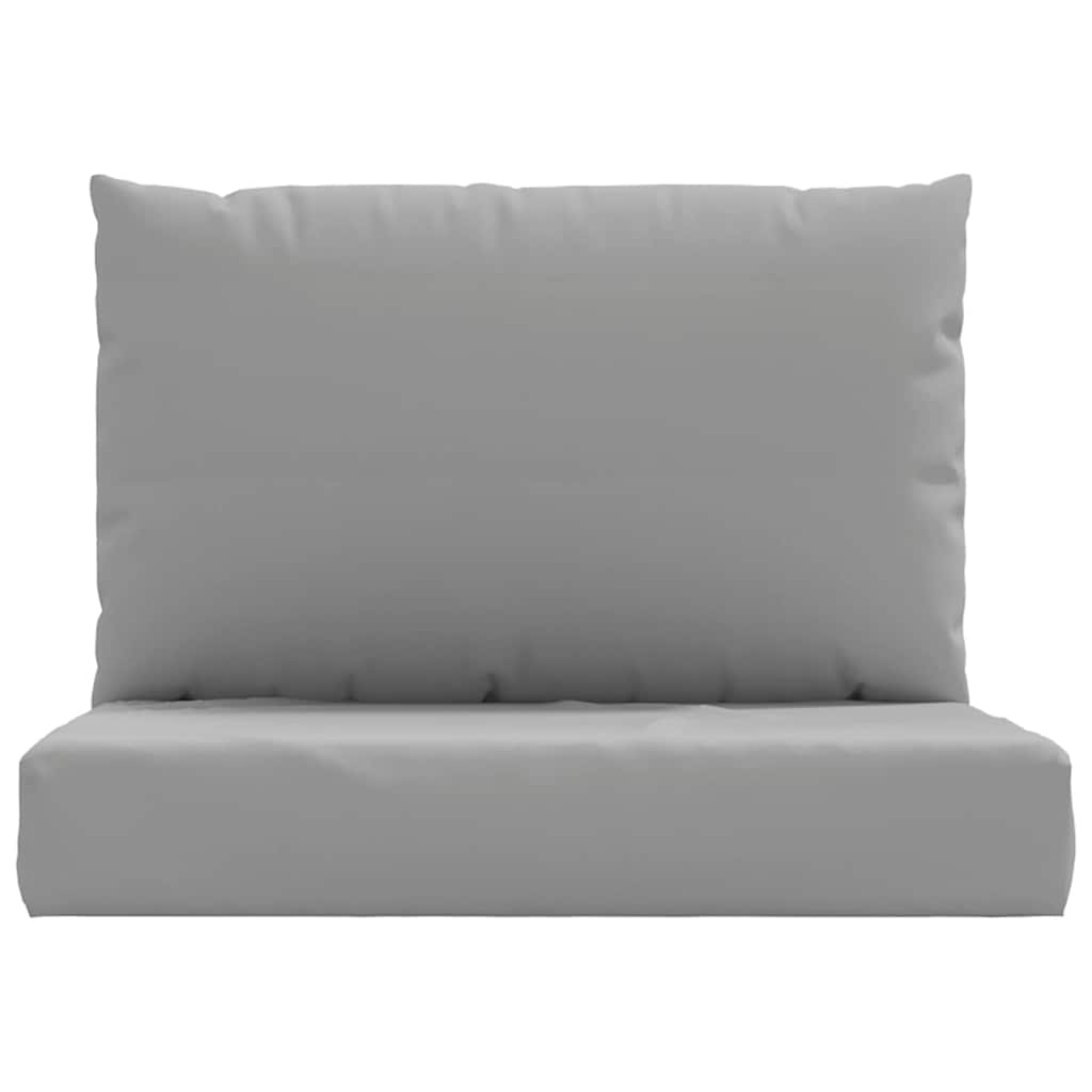 Pallet cushions, 2 pcs, grey, oxford fabric