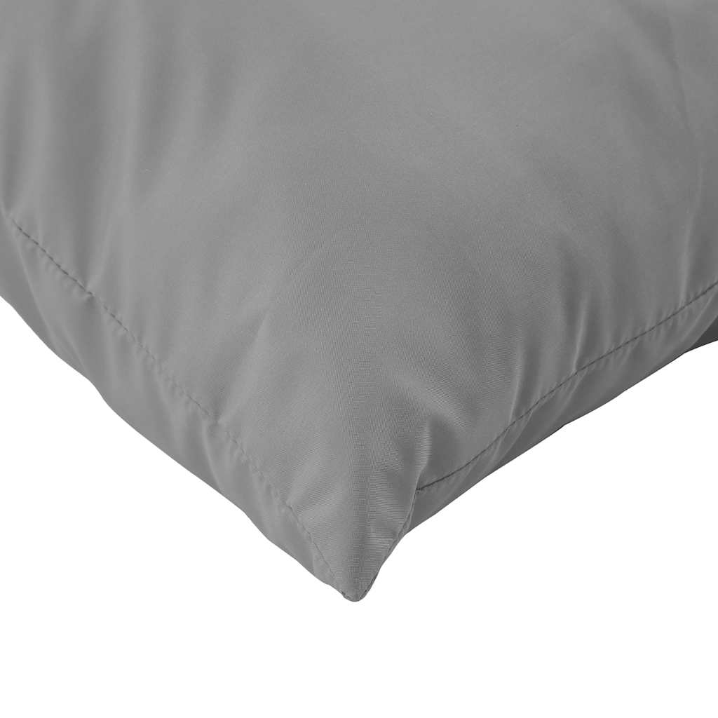 Pallet cushions, 2 pcs, grey, oxford fabric