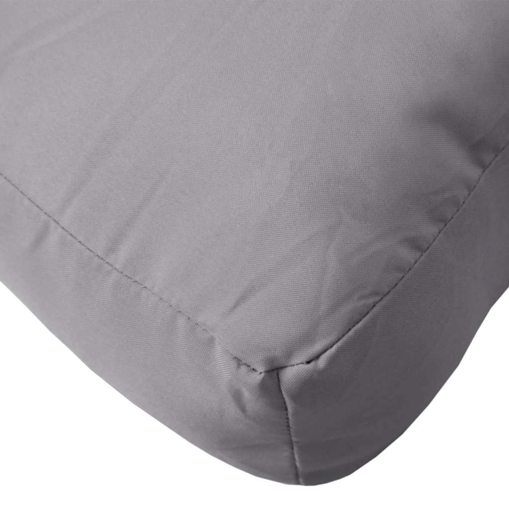 Pallet cushions, 2 pcs, grey, oxford fabric