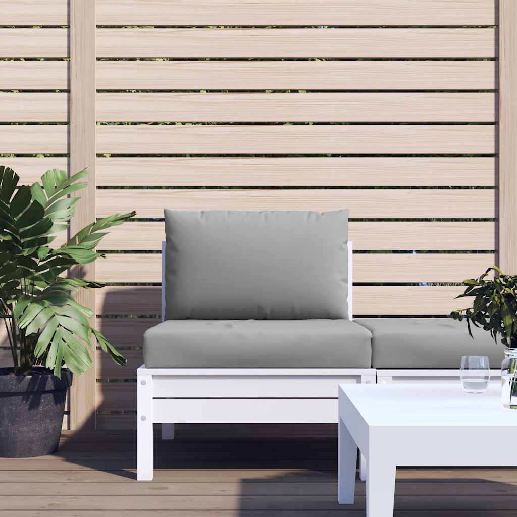 Pallet cushions, 2 pcs, grey, oxford fabric