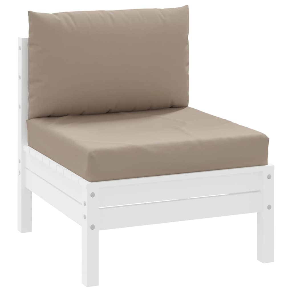 Pallet cushions, 2 pcs, taupe, Oxford fabric