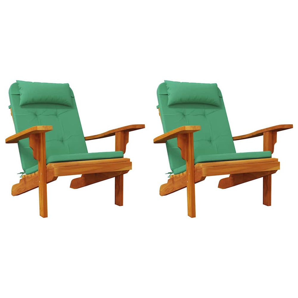 Kėdžių pagalvės 2 pcs Žalia 58 x 77 x 4,5 cm Oksfordo audinys