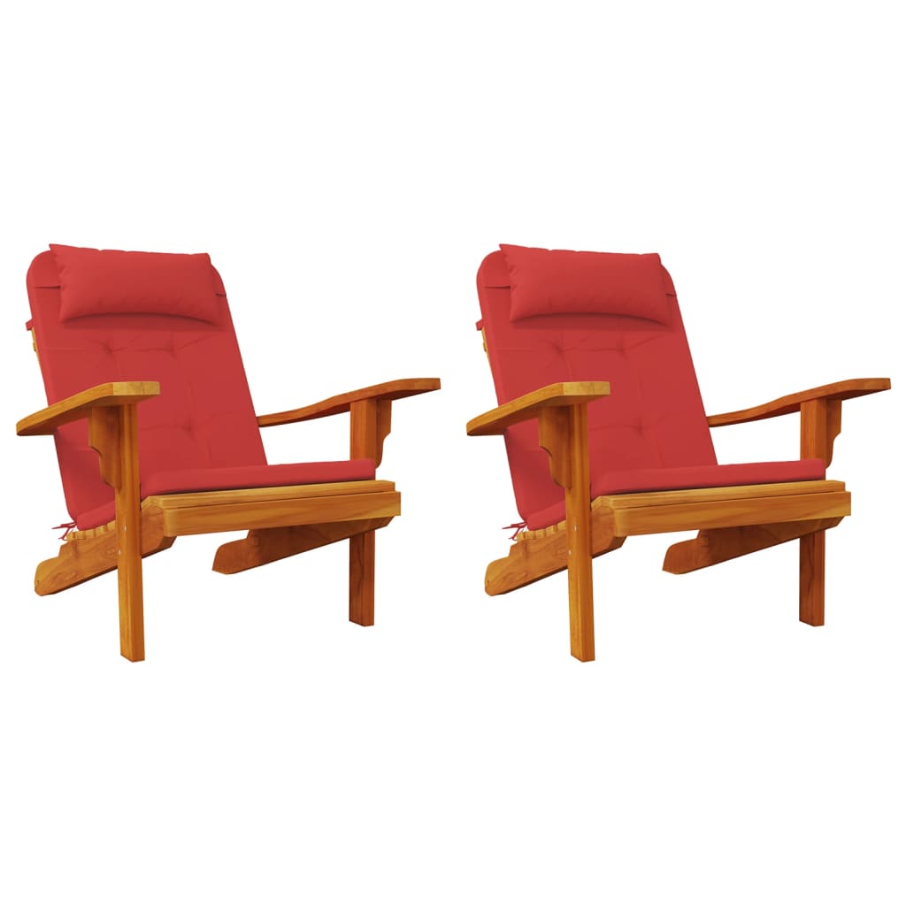 Adirondack kėdės pagalvėlės, 2vnt., raudonos, oksfordo audinys