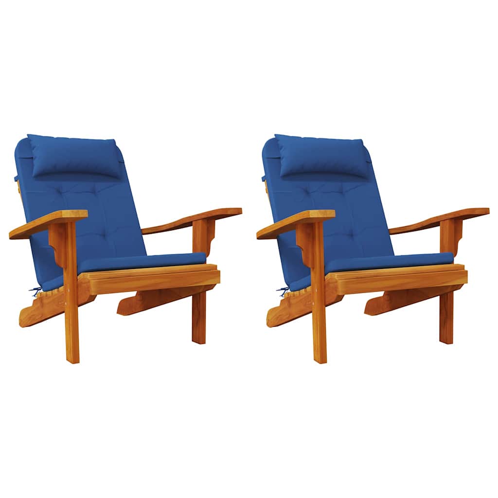 Kėdžių pagalvės 2 pcs Mėlyna 58 x 77 x 4,5 cm Oksfordo audinys