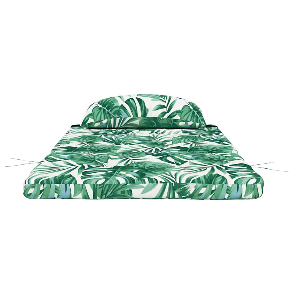 Chair cushions Leaf 2 pcs Leaf pattern 58 x 77 x 4.5 cm