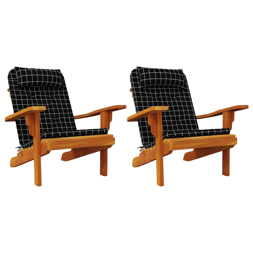 Adirondack kėdės pagalvėlės, 2vnt., oksfordo audinys, languotos