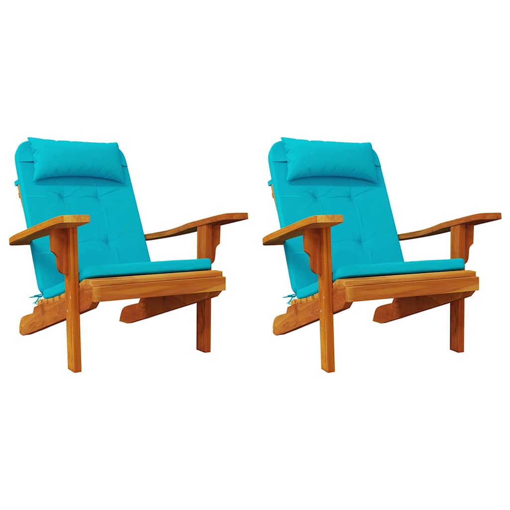 Seat pads 2 pcs Turquoise 58 x 77 x 4.5 cm Oxford fabric