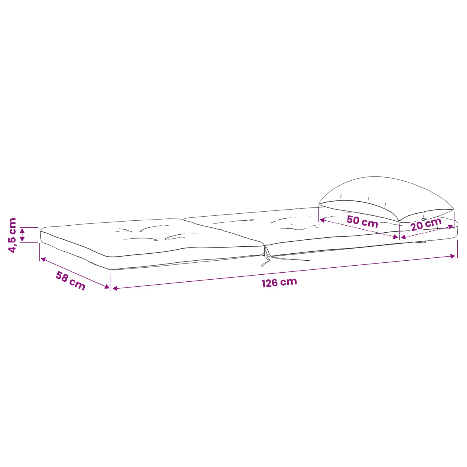 Kėdžių pagalvės 2 pcs Turkio 58 x 77 x 4,5 cm Oksfordo audinys