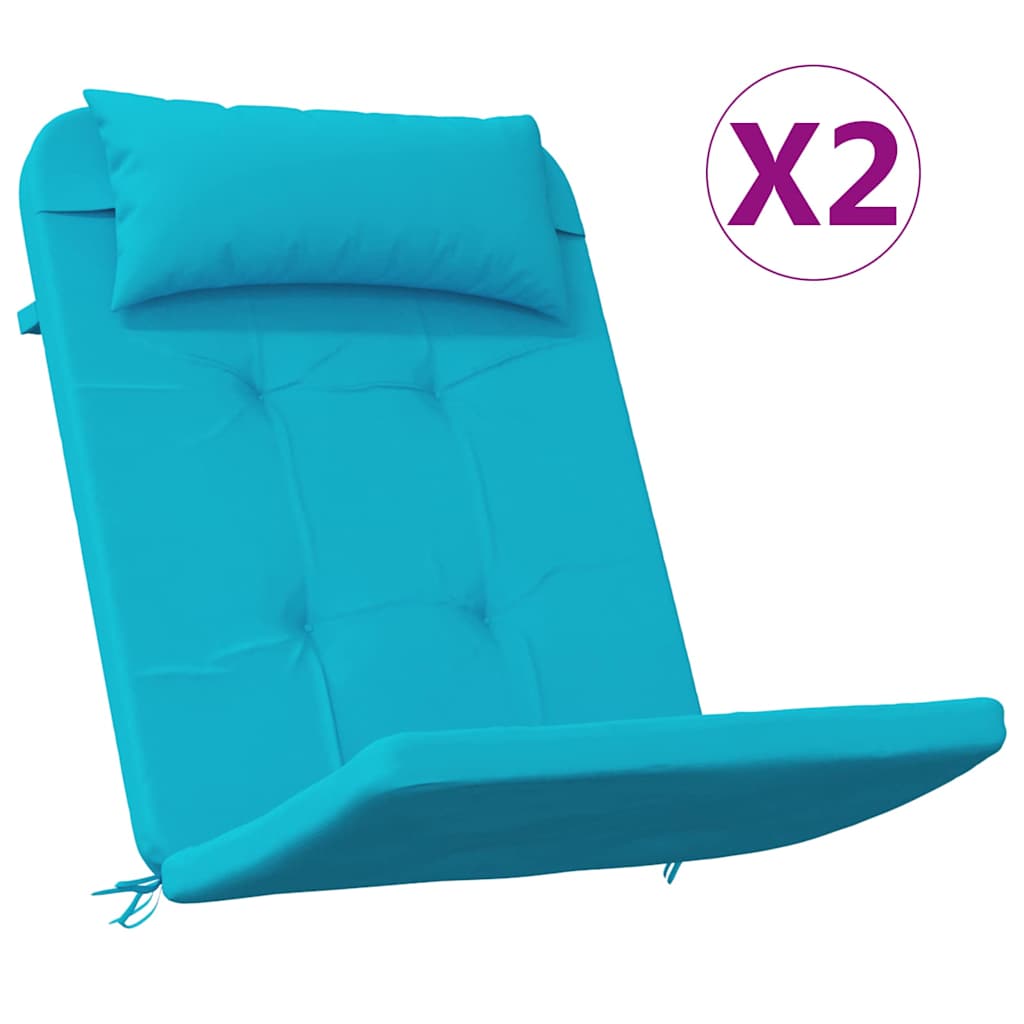 Seat pads 2 pcs Turquoise 58 x 77 x 4.5 cm Oxford fabric