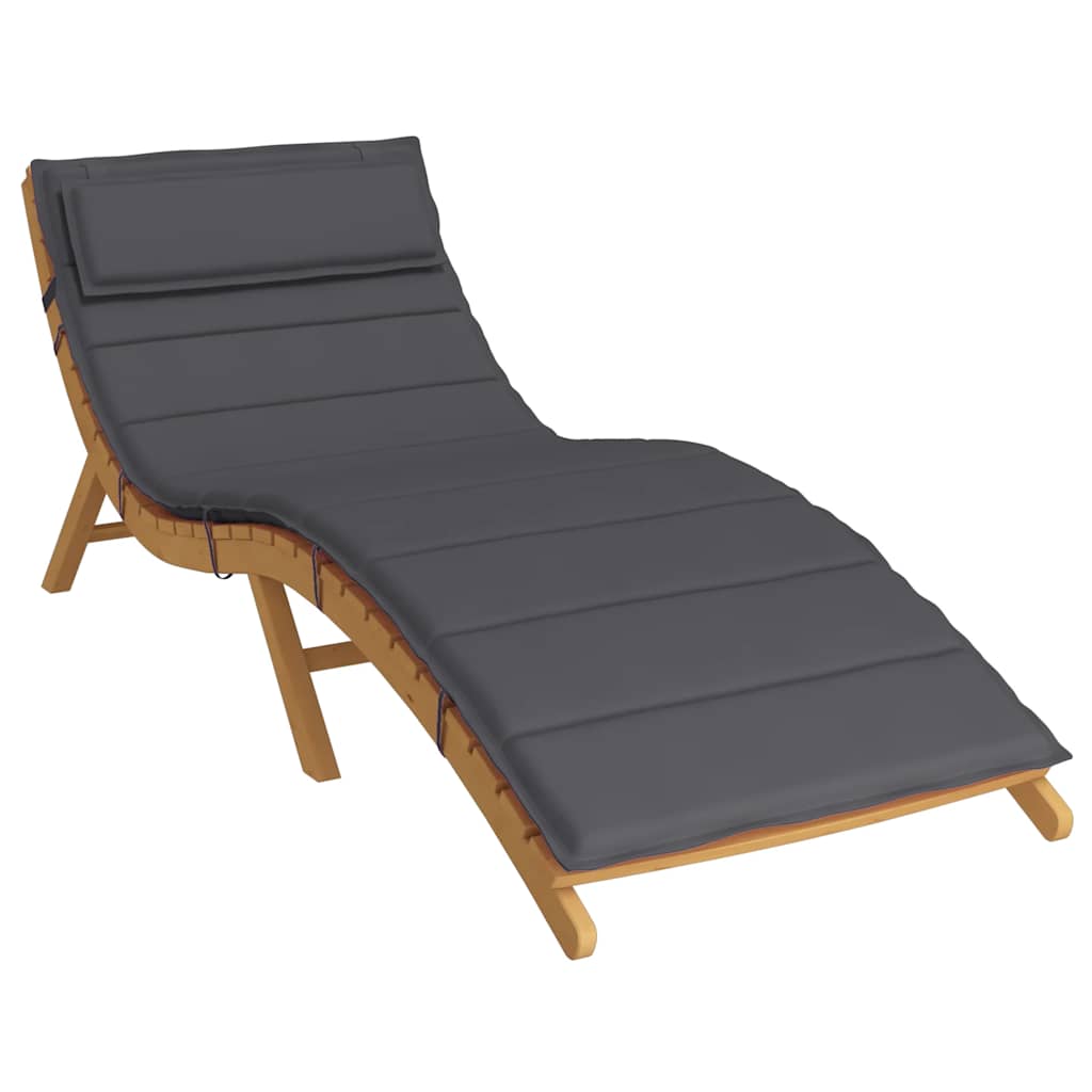Sun lounger cushion, anthracite, 180x60x4cm, fabric