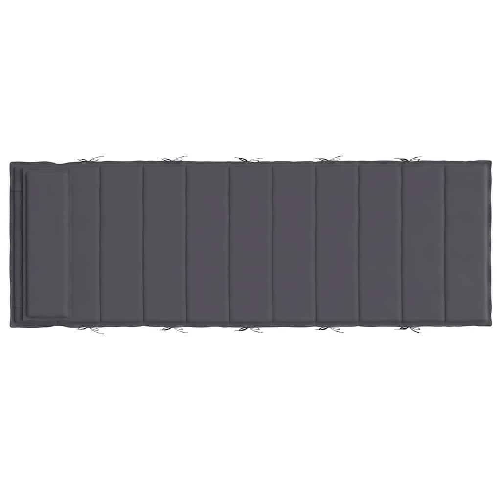 Sun lounger cushion, anthracite, 180x60x4cm, fabric