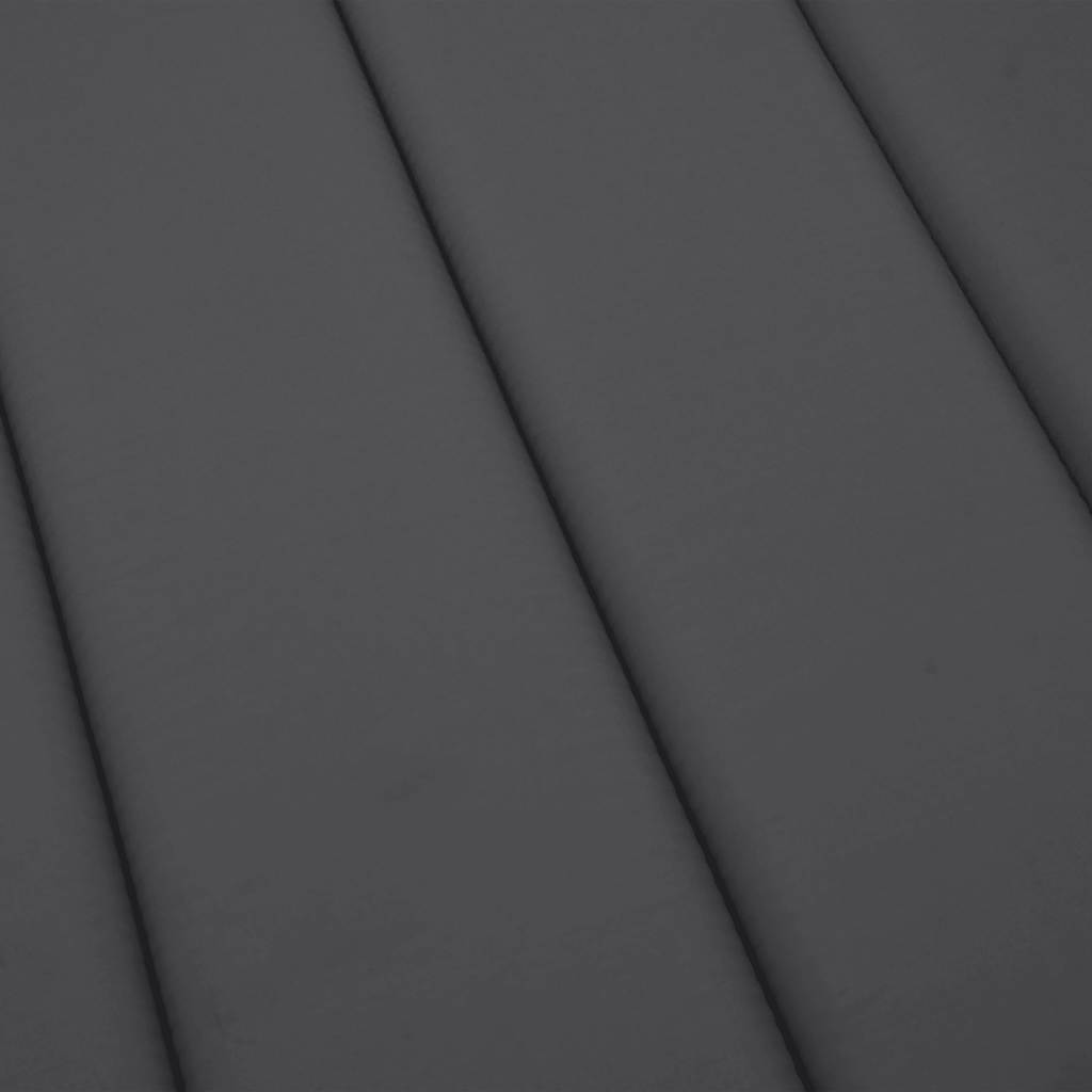 Sun lounger cushion, anthracite, 180x60x4cm, fabric
