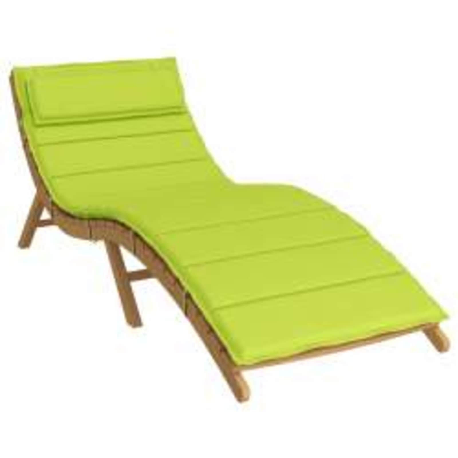 Sun Lounger Cushion Green 178 x 60 x 4 cm Oxford Fabric