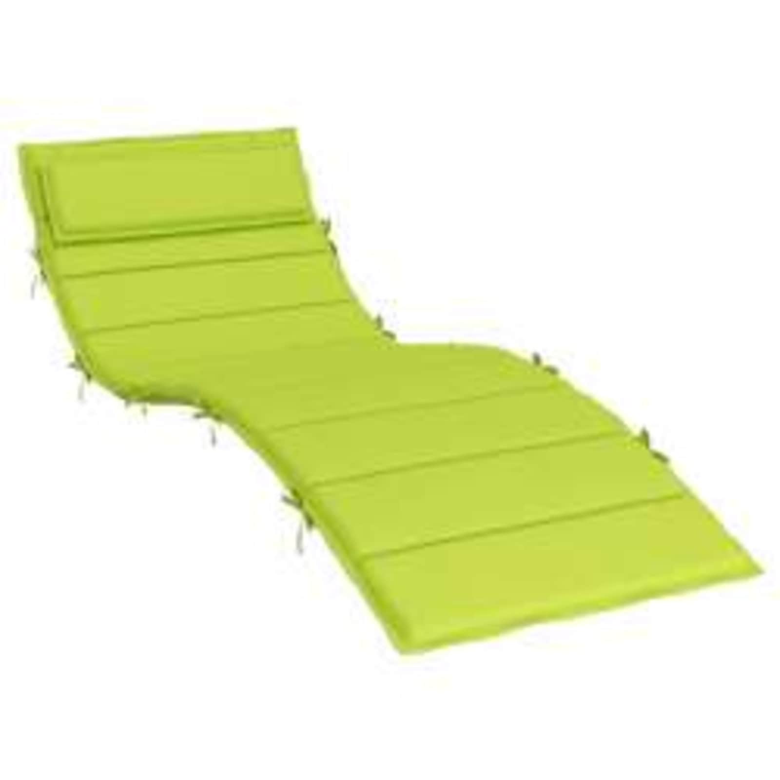 Sun Lounger Cushion Green 178 x 60 x 4 cm Oxford Fabric