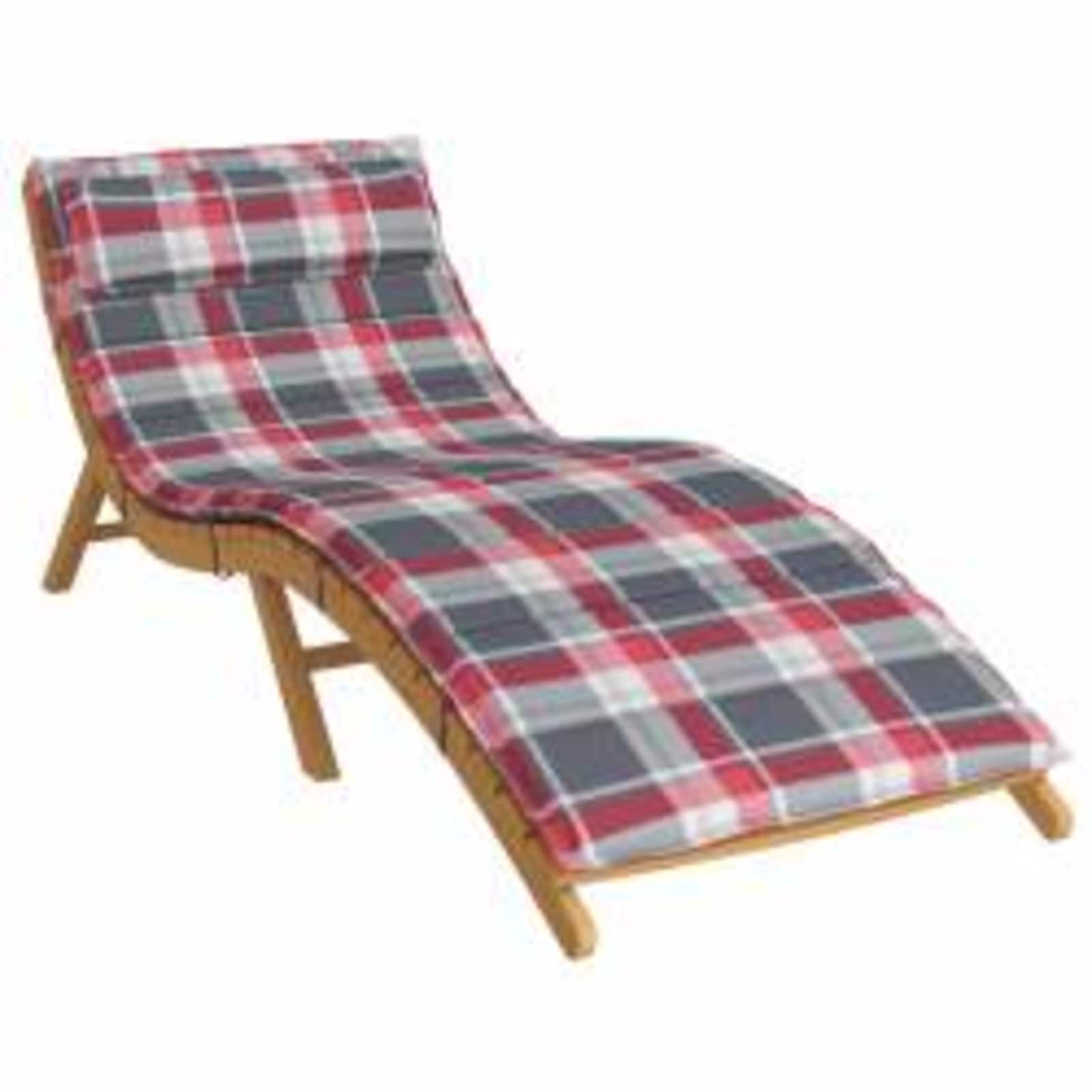 Sauļošanās atpūtas spilvens Plaide Sarkans un pelēks 178 x 60 x 4 cm