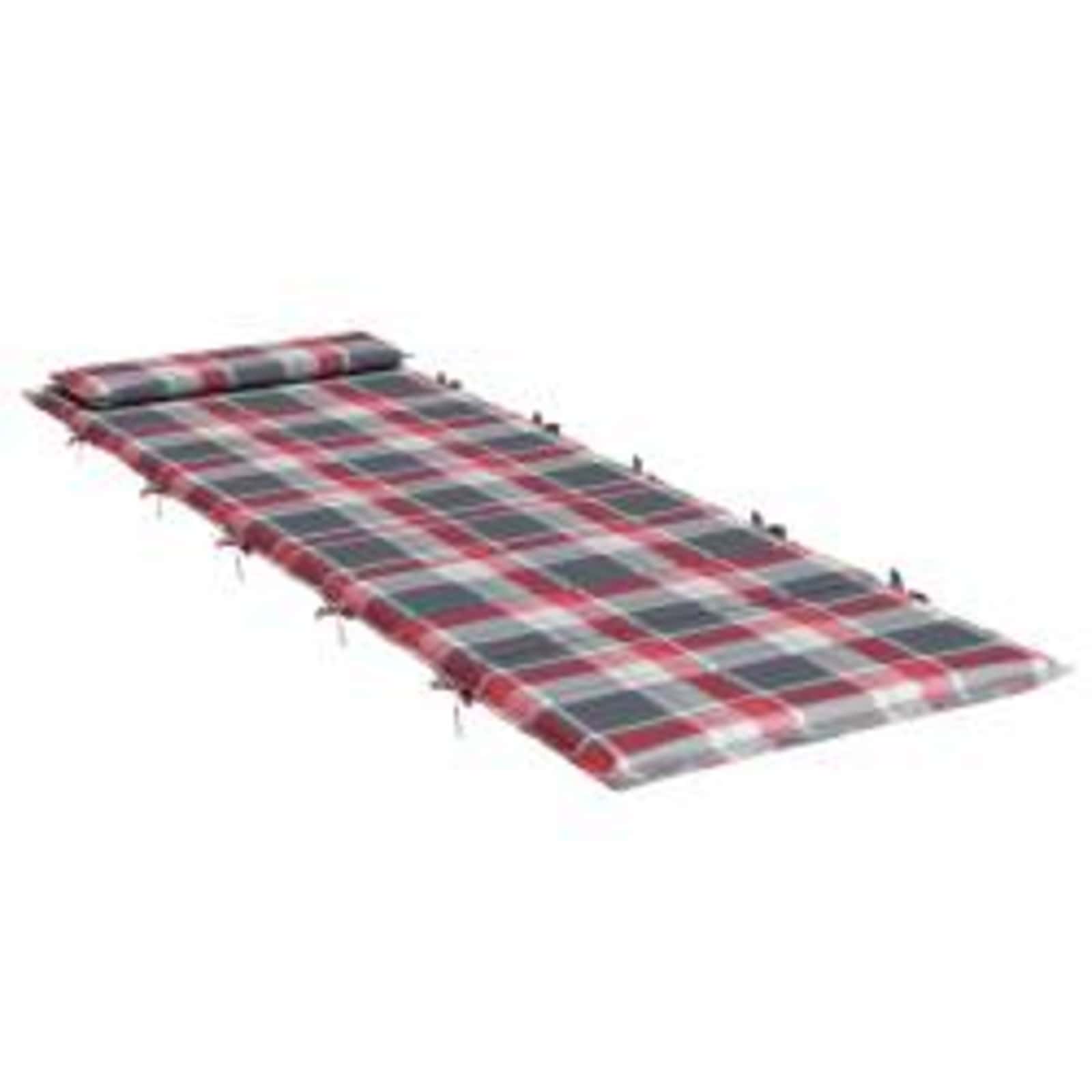 Sauļošanās atpūtas spilvens Plaide Sarkans un pelēks 178 x 60 x 4 cm