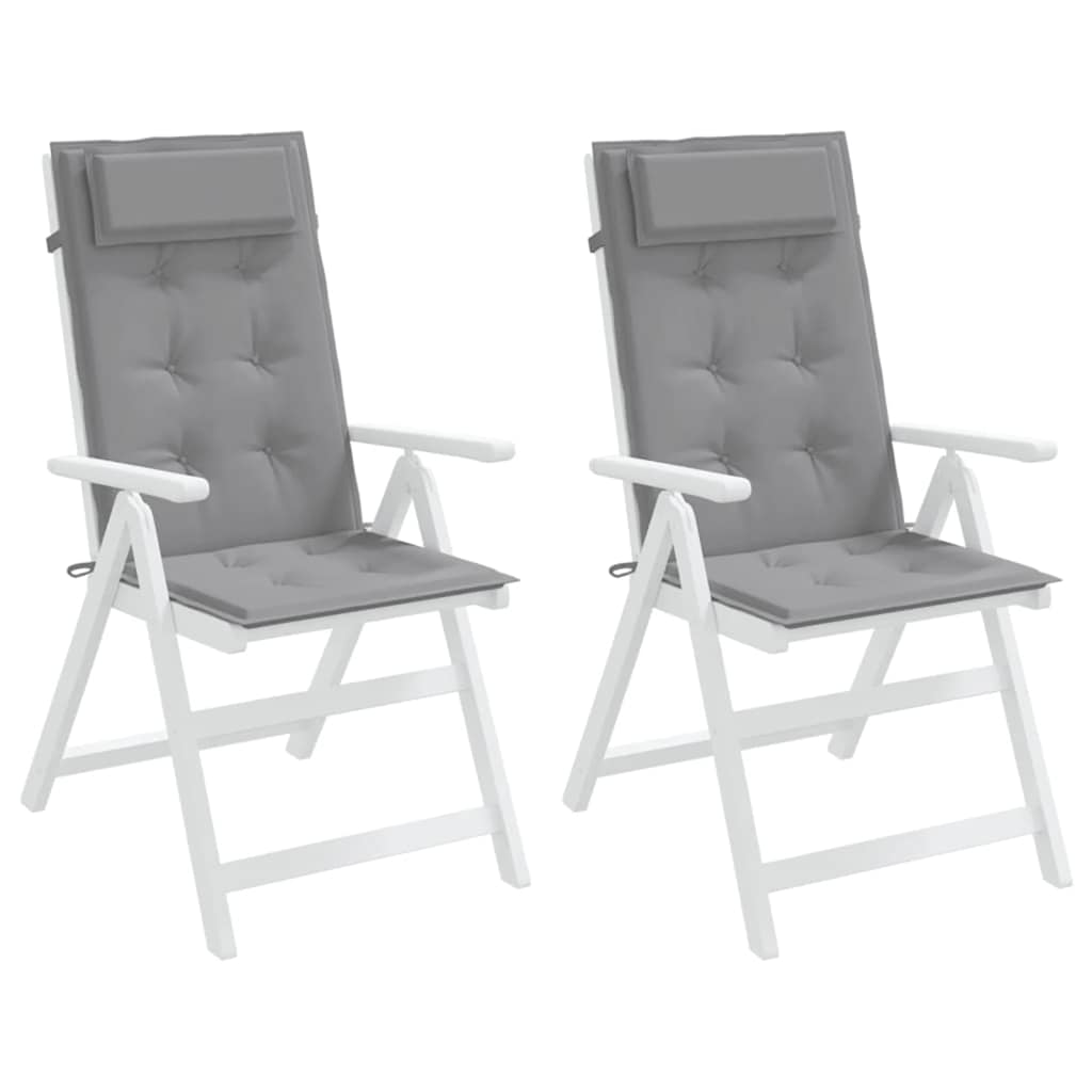 Chair cushions, 2 pcs., grey, oxford fabric