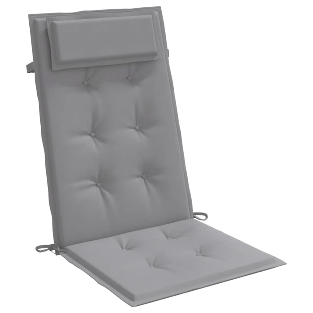 Chair cushions, 2 pcs., grey, oxford fabric