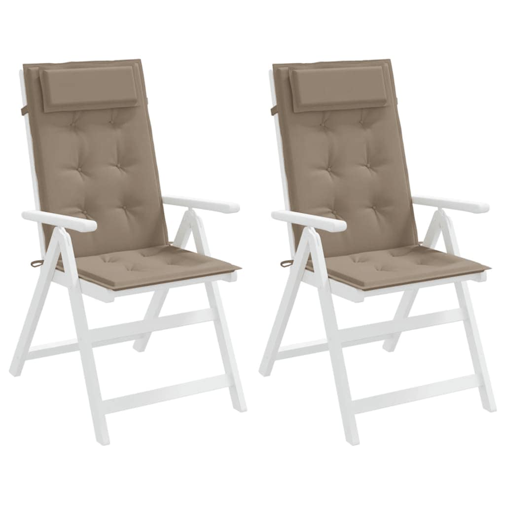 Chair cushions, 2 pcs., taupe, Oxford fabric