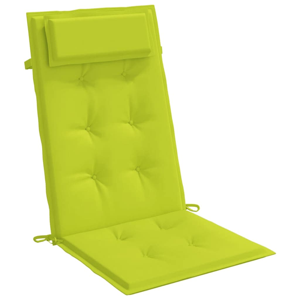 Seat cushions, 4 pcs., bright green, Oxford fabric