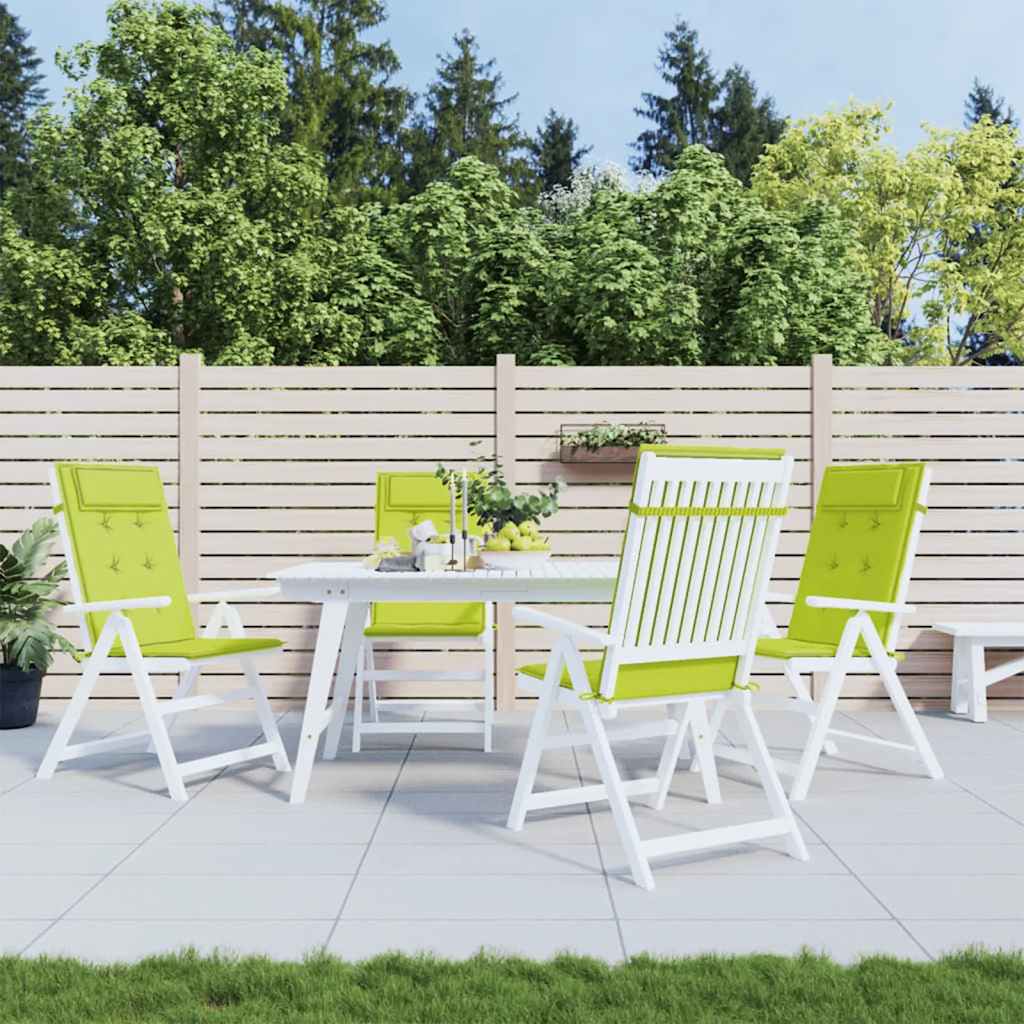 Seat cushions, 4 pcs., bright green, Oxford fabric
