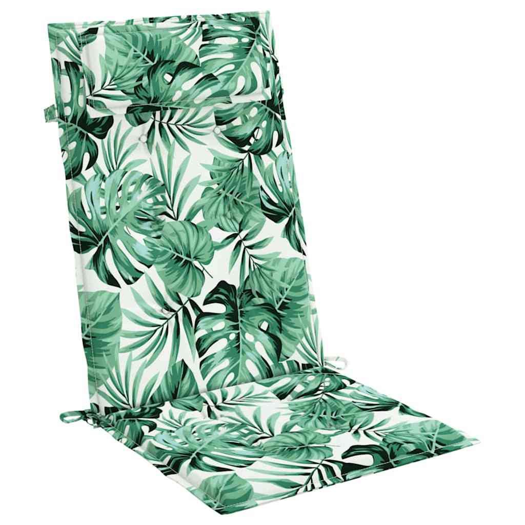 Chair cushions, 2 pcs., Oxford fabric, with leaves