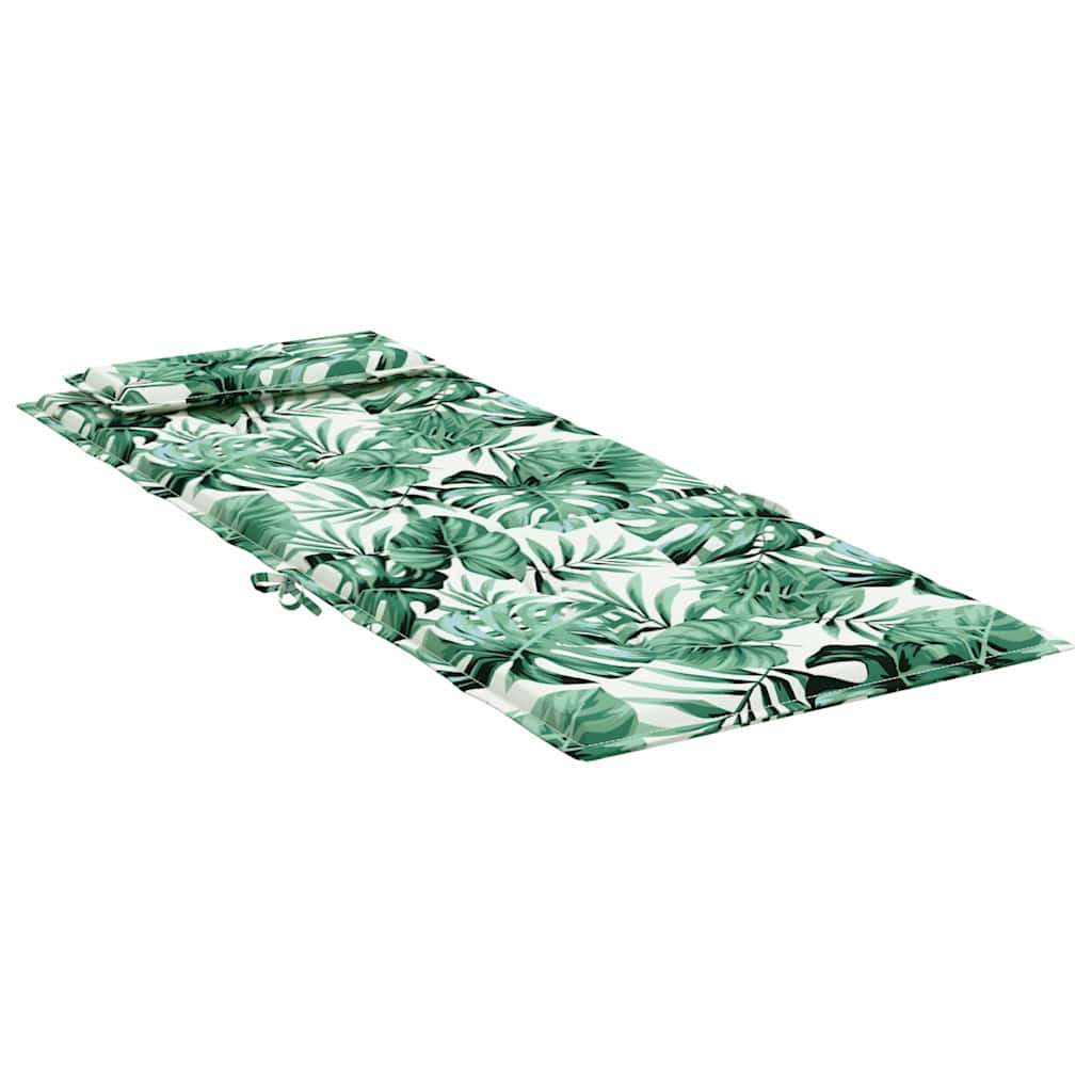 Chair cushions, 2 pcs., Oxford fabric, with leaves