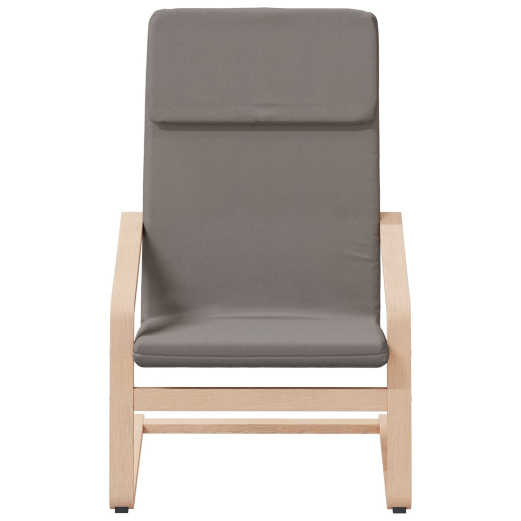 Recliner with footrest, taupe, fabric