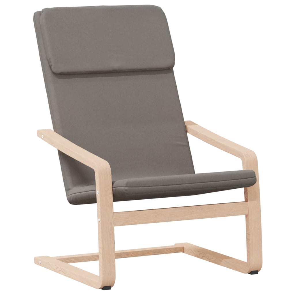 Recliner with footrest, taupe, fabric