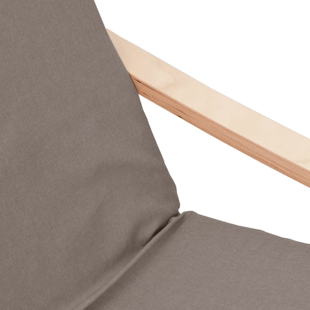 Recliner with footrest, taupe, fabric