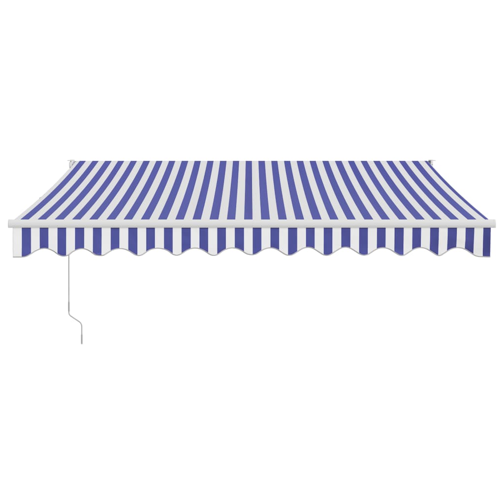 Ištraukiama markizė, mėlyna/balta, 3,5x2,5m, audinys/aliuminis