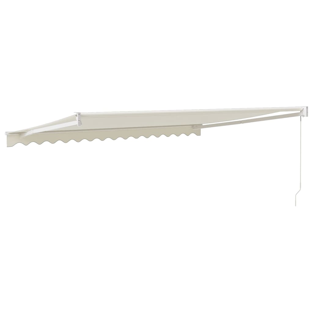 Retractable awning, cream, 4.5x3m, fabric and aluminum