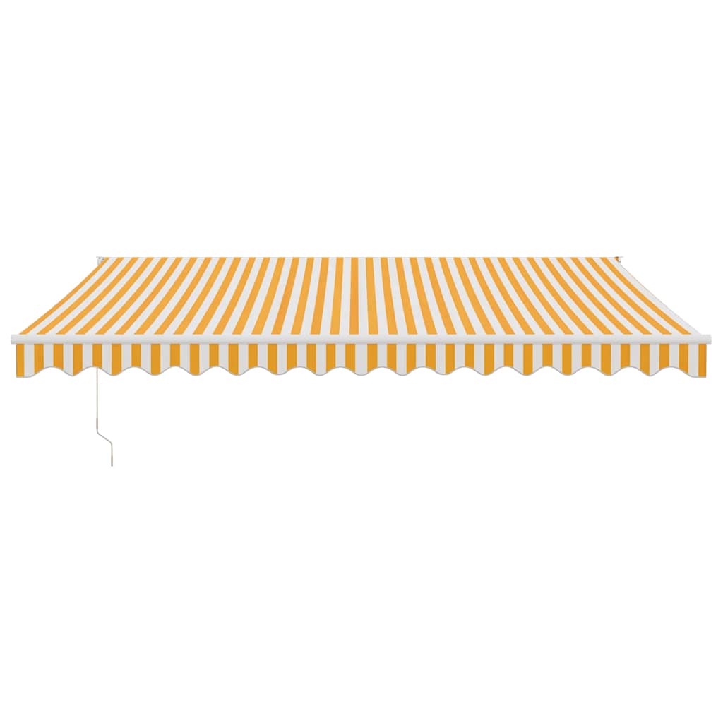 Izvelkams tents, dzeltens/balts, 4x3m, audums un alumīnijs