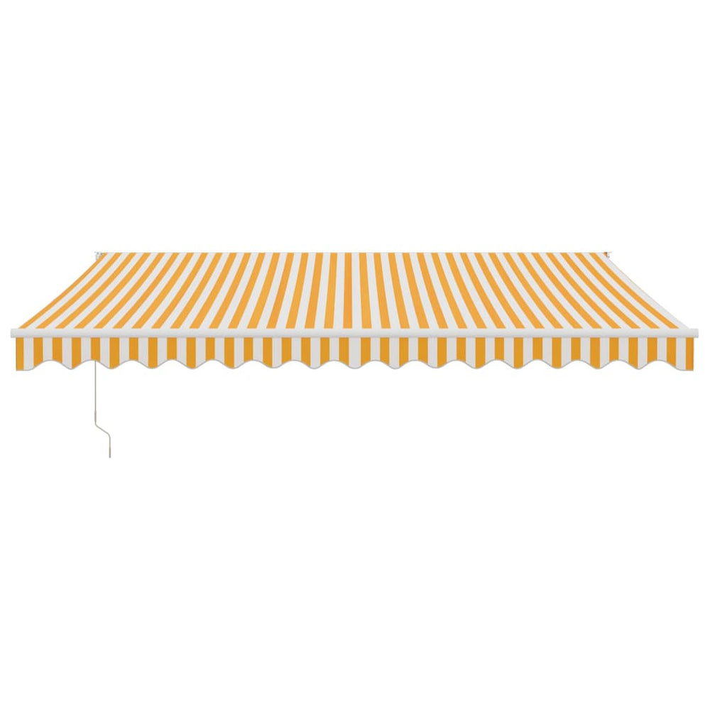 Ištraukiama markizė, geltona/balta, 4,5x3m, audinys/aliuminis