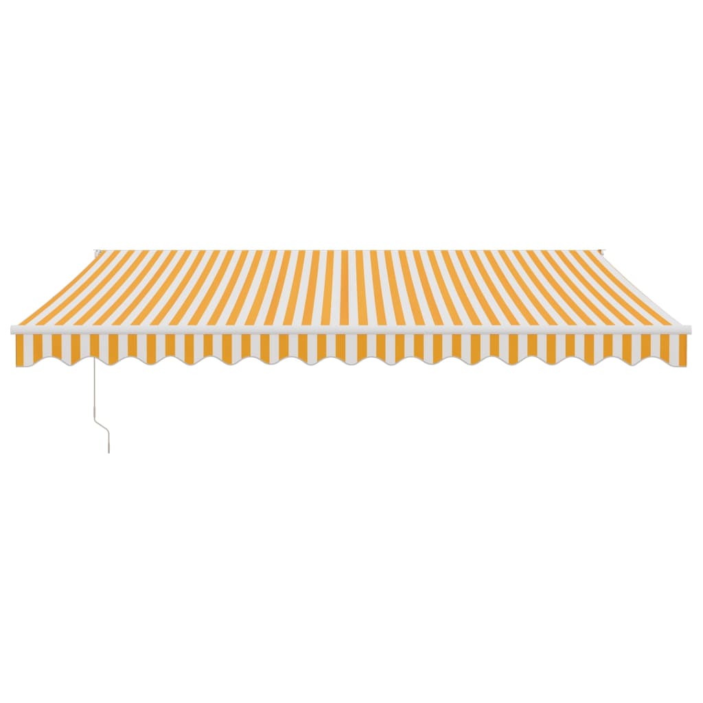 Ištraukiama markizė, geltona/balta, 4,5x3m, audinys/aliuminis