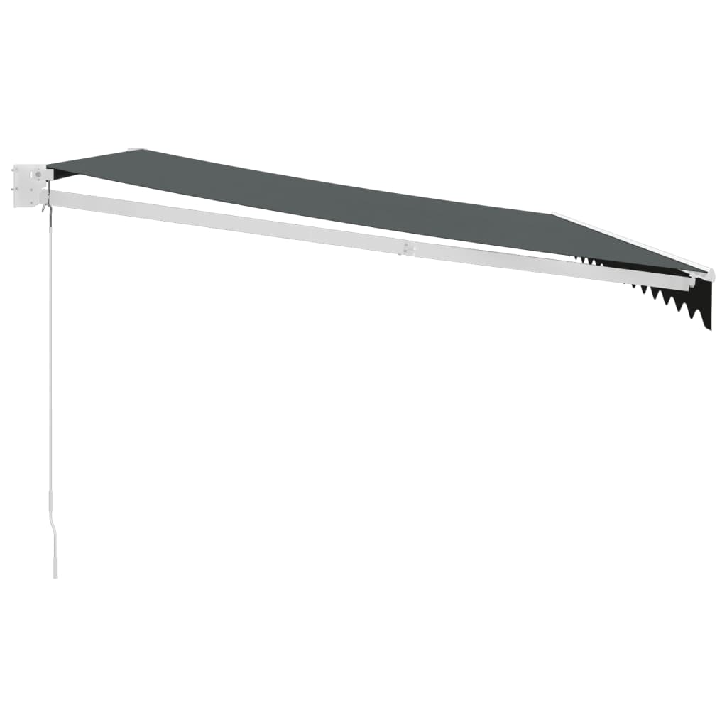 Retractable awning, anthracite, 4x3m, fabric and aluminum