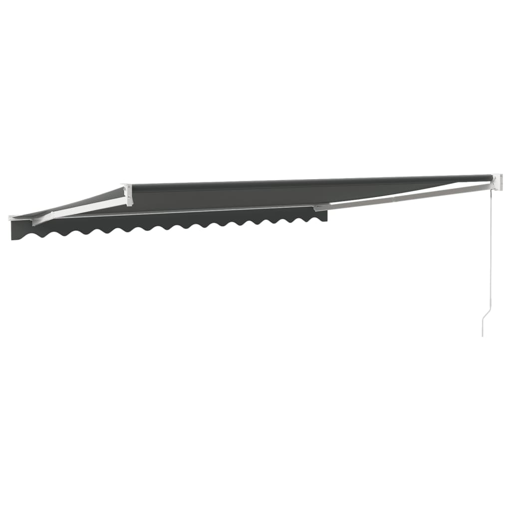 Retractable awning, anthracite, 4x3m, fabric and aluminum