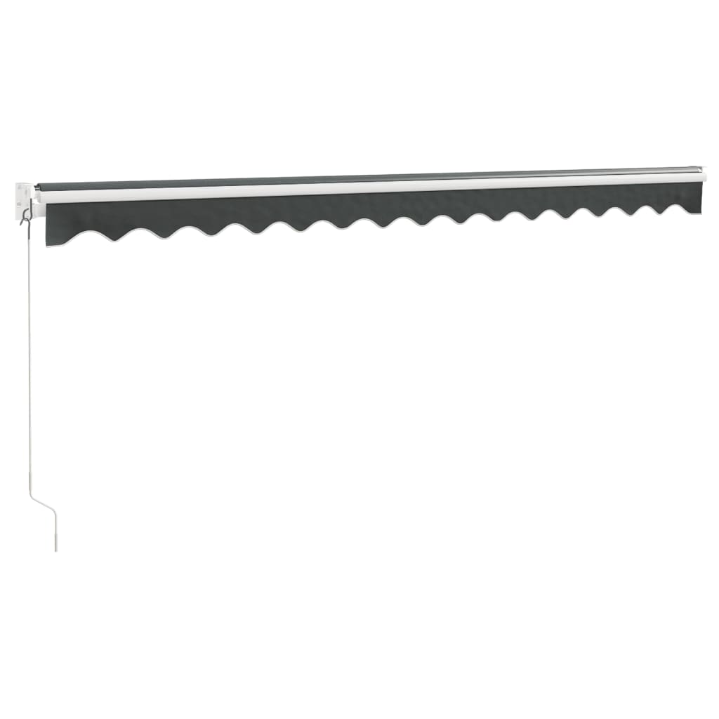Retractable awning, anthracite, 4x3m, fabric and aluminum
