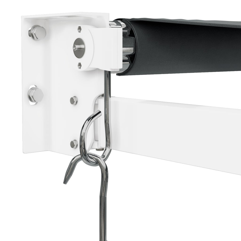 Retractable awning, anthracite, 4x3m, fabric and aluminum